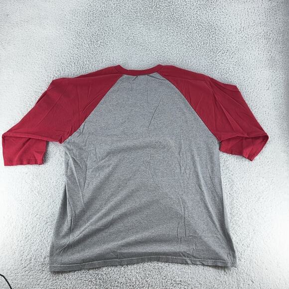 Mickey Mouse Shirt Mens Extra Large Gray Red Raglan 1928 Disney Graphic Tee - Picture 3 of 10